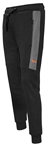 Jogger warme 320gr BW Fleece Jogginghose Freizeithose für Männer Sporthose Herren Jogginganzug Schwarz-Grau, Gr. 2XL von strongAnt