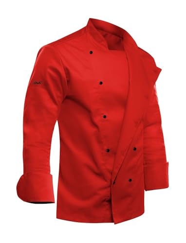 strongAnt Kochjacke Herren easyClean Inkl. Kugelknöpfe. Bäckerjacke Langarm bügelleicht schmutzabweisend - Rot Gr. 2XL strongAnt Kochjacke Herren easyClean Inkl. Kugelknöpfe. Bäckerjacke Langarm bügelleicht schmutzabweisend - Rot Gr. 2XL von strongAnt