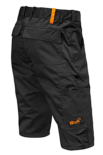 Shorts Stretch Berlin Pro Herren Sommer Arbeitshose kurz Cargo Outdoor - Farbe: Schwarz. Größe: 48 von strongAnt