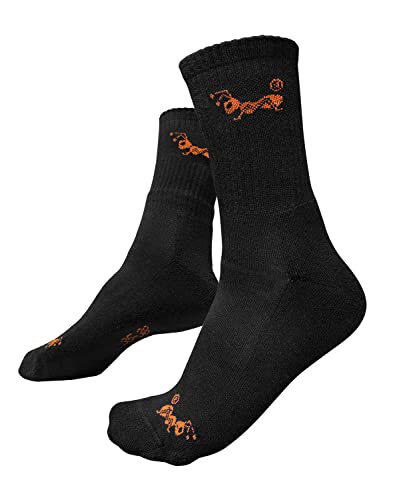 strongAnt Unisex Socken mit Frotteesohle, Herren Damen Arbeitssocken Baumwolle, Atmungsaktive Sportsocken - Schwarz Gr.35-38 von strongAnt