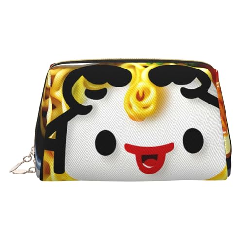 Eierbecher mit Ramen-Druck, Leder-Make-up-Tasche für Damen, Reise-Kulturbeutel für Toilettenartikel, Kosmetiktasche von sttung