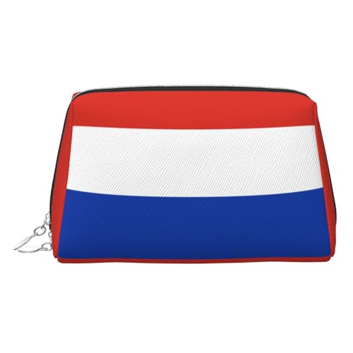 Kosmetiktasche aus Leder mit russischer Flagge, für Damen, Reise-Kulturbeutel für Toilettenartikel, Kosmetiktasche, silber, Einheitsgröße Kosmetiktasche aus Leder mit russischer Flagge, für Damen, Reise-Kulturbeutel für Toilettenartikel, Kosmetiktasche, silber, Einheitsgröße von sttung