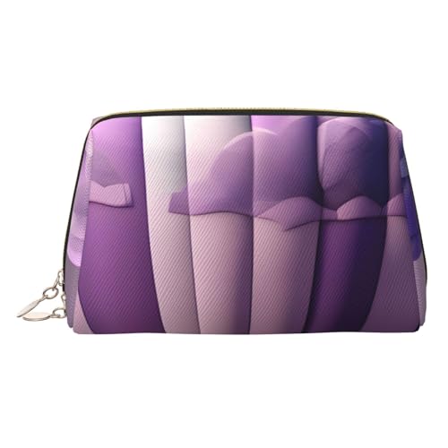 Make-up-Tasche aus Leder mit Heißluftballon-Druck, für Damen, Reise-Kulturbeutel für Toilettenartikel, Kosmetiktasche von sttung