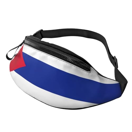 sttung All-in-One Hüfttasche mit kubanischer Flagge, für Wander-, Reise- und Laufbegeisterte, Schwarz , Einheitsgröße von sttung
