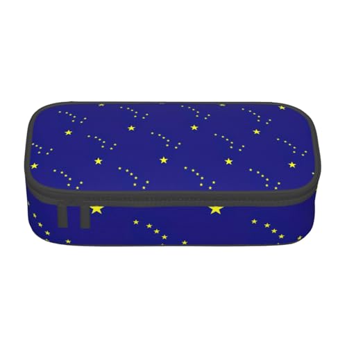 sttung Kosmetiktasche mit Alaska-Staatsflagge, Augenbrauenstift, Kosmetiktasche mit mehreren Fächern für Reisen, Schwarz , Einheitsgröße von sttung