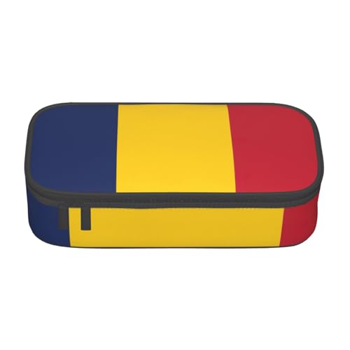 sttung Kosmetiktasche mit Flagge des Tschad-Aufdrucks, Augenbrauenstift, Kosmetiktasche mit mehreren Fächern für Reisen, Schwarz , Einheitsgröße von sttung