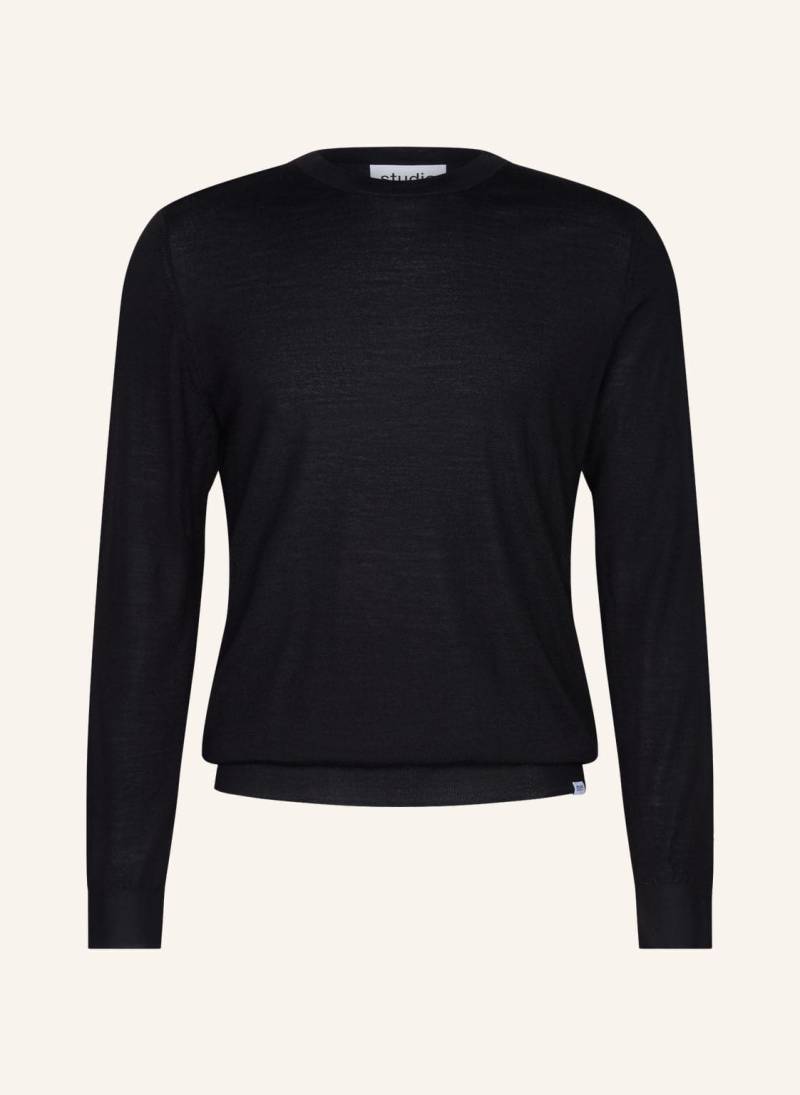 Studio Seidensticker , Pullover Regular Fit schwarz von studio seidensticker