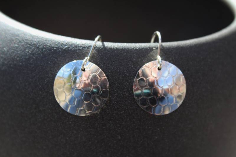 sterling Silber Ohrringe Mit Textur von studioSdesign