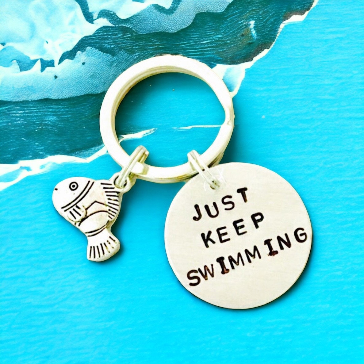 Schwimmen Sie Einfach Weiter Schlüsselanhänger, Finden Nemo Inspiriert Swim Team Geschenk Schwimmen Sie Einfach Weiter Schlüsselanhänger, Finden Nemo Inspiriert Swim Team Geschenk von studiobytheshore