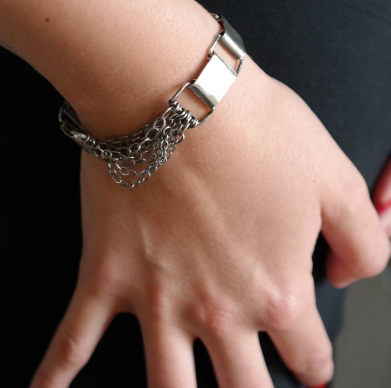 Chunky Sterling Silber Armband, Handgemachte Fett Rohsilber, Statement Schmuck Chunky Sterling Silber Armband, Handgemachte Fett Rohsilber, Statement Schmuck von studiokolor