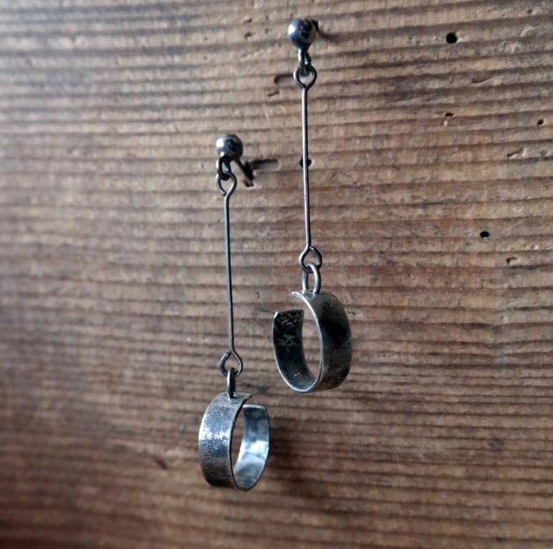 Handgefertigte Ohrringe, Lange Rohsilber, Sterling Silber Schmuck Handgefertigte Ohrringe, Lange Rohsilber, Sterling Silber Schmuck von studiokolor