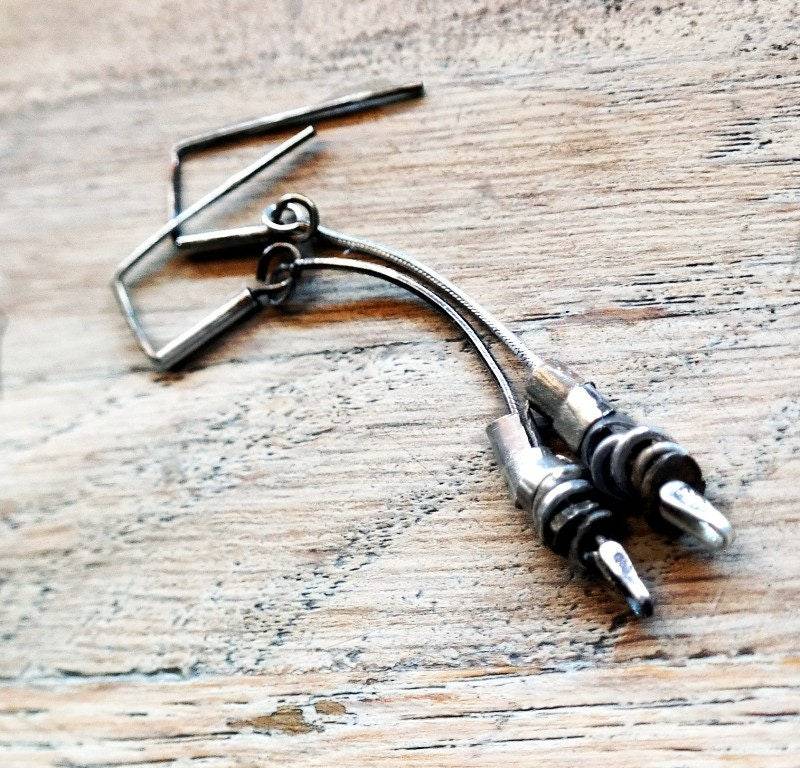 Lange Silber Ohrringe, Einzigartige Sterling Schmuck von studiokolor