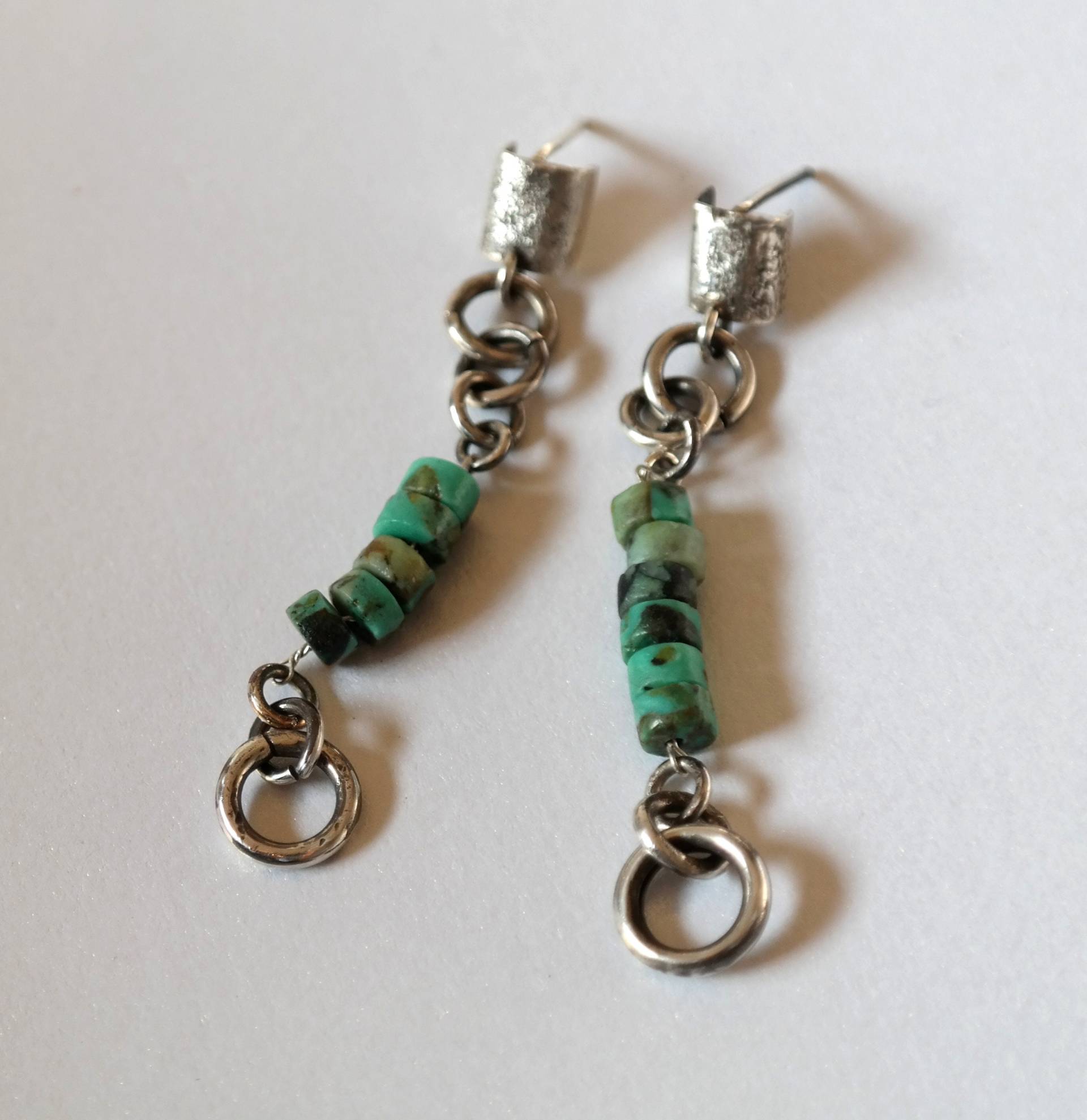 Türkis Silber Ohrringe, Sterling Lange Grün Schmuck Türkis Silber Ohrringe, Sterling Lange Grün Schmuck von studiokolor