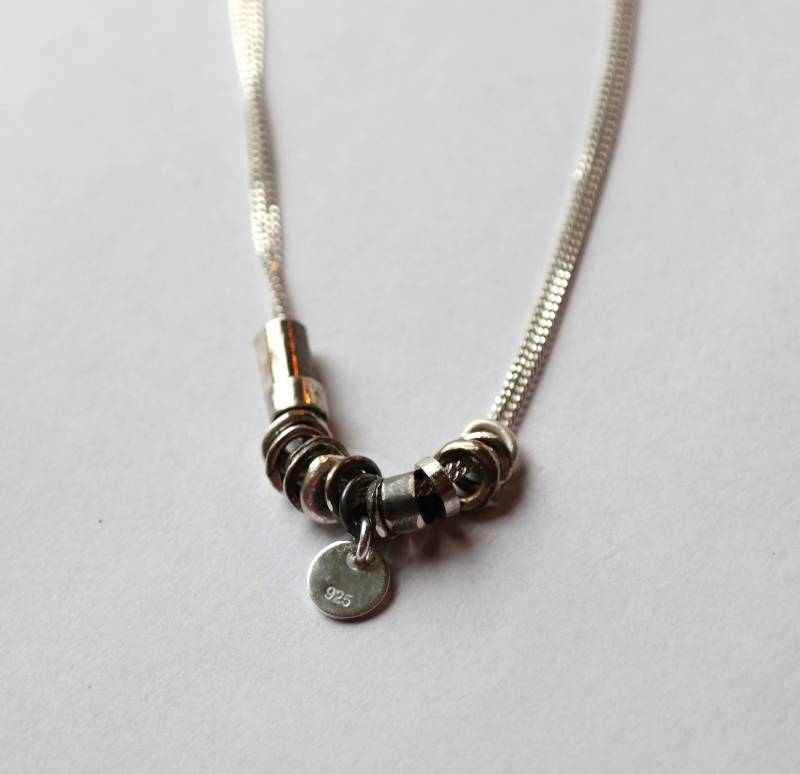 Zierliche Kette, Sterling Silber Schmuck, Handgemachte Ringe, Multi Strand Ketten Halskette Zierliche Kette, Sterling Silber Schmuck, Handgemachte Ringe, Multi Strand Ketten Halskette von studiokolor