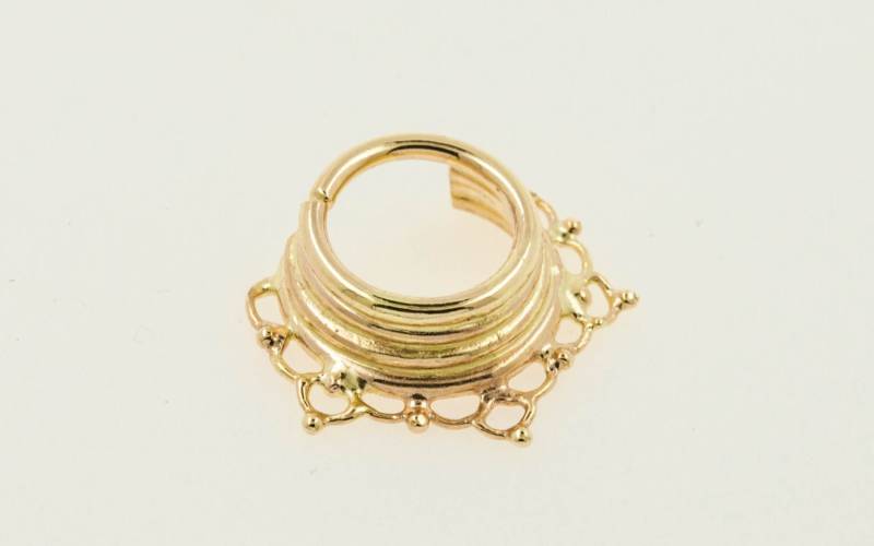 14K Solid Gold Septum Ring Cielo Tragus Knorpelpiercing 14K Solid Gold Septum Ring Cielo Tragus Knorpelpiercing von studiolil