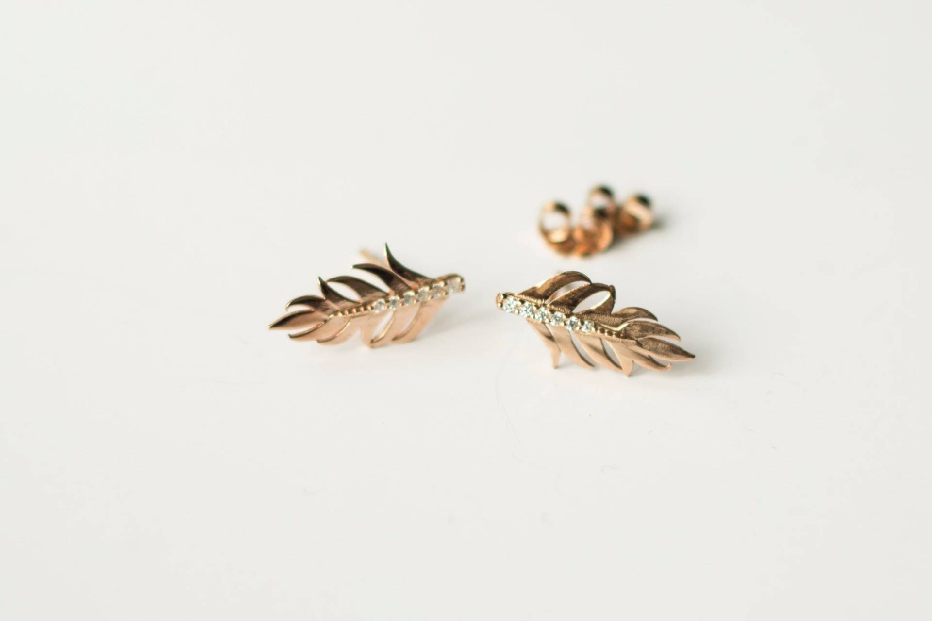 14K Gold/925Er Silber Feder Ohrstecker Schicke Boho Ohrringe 14K Gold/925Er Silber Feder Ohrstecker Schicke Boho Ohrringe von studiomirage