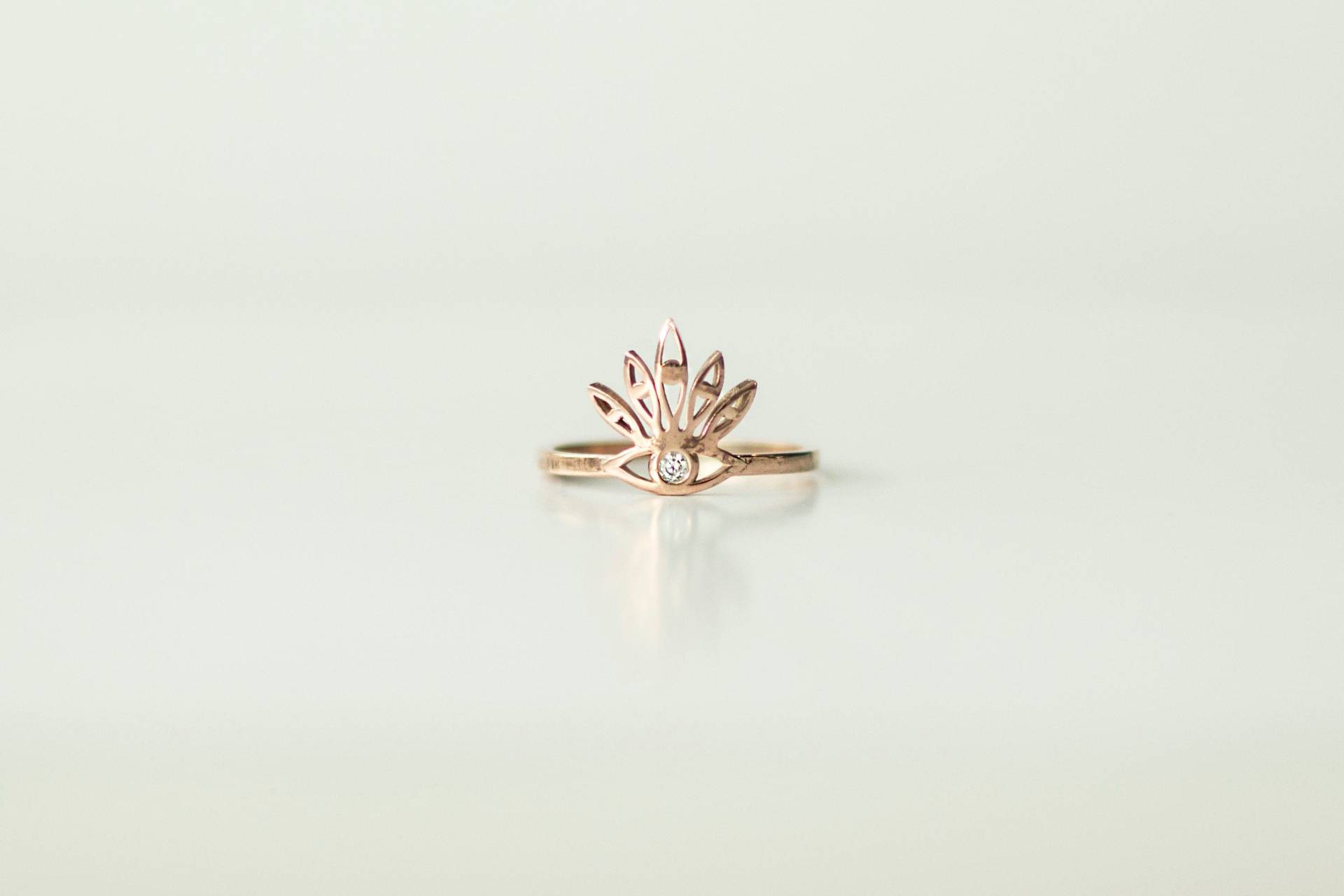 14K Gold Evil Eye Ring Sterling Silber Statement Ring von studiomirage