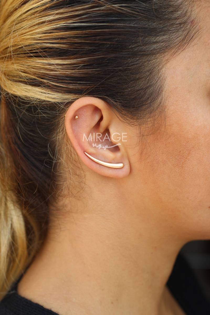 14K Gold Geweih Ohr Kletterer Sterling Silber Boho Ohrmanschetten 14K Gold Geweih Ohr Kletterer Sterling Silber Boho Ohrmanschetten von studiomirage