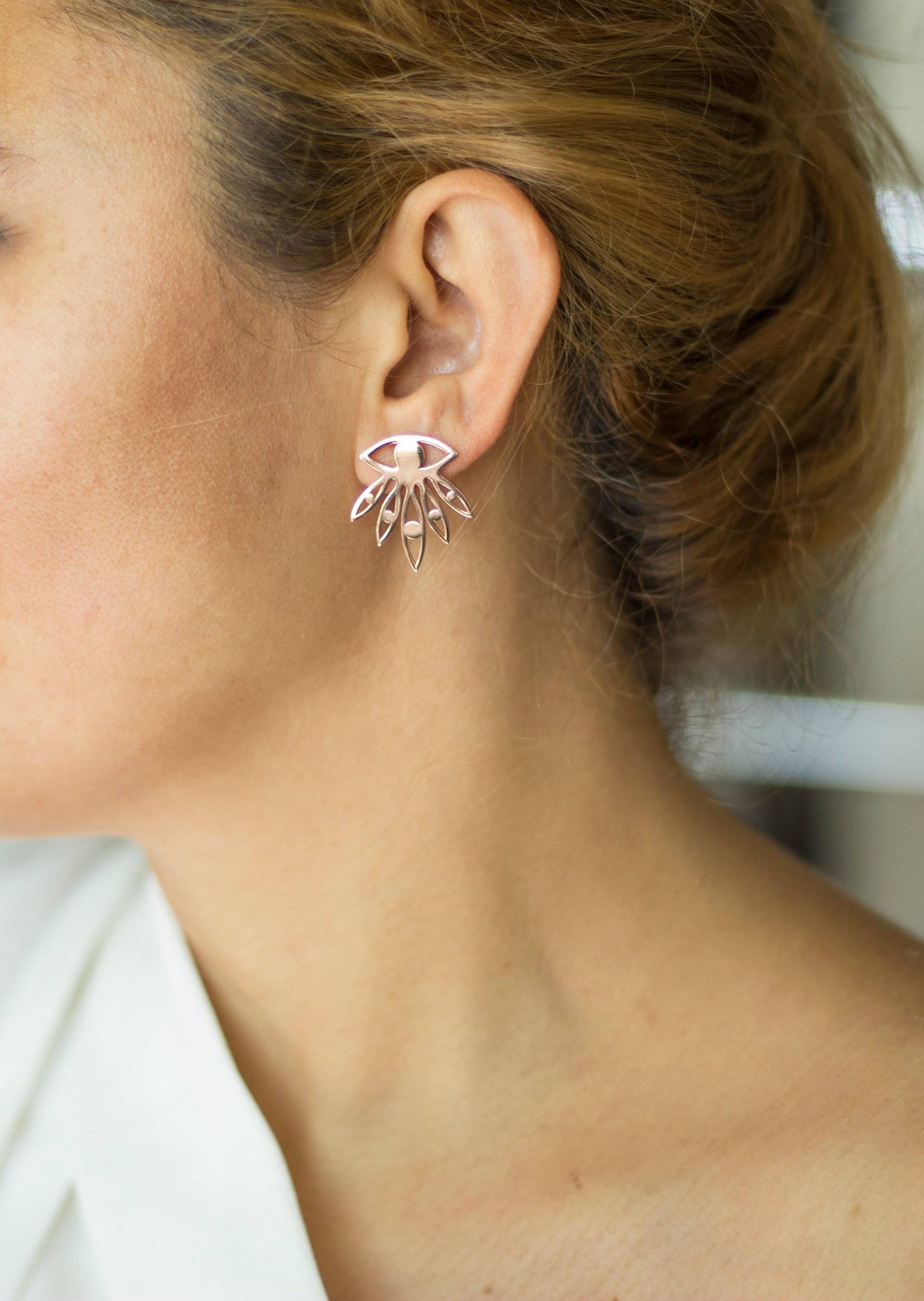 Evil Eye Ohrringe/14K Gold 925Er Silber Paar von studiomirage