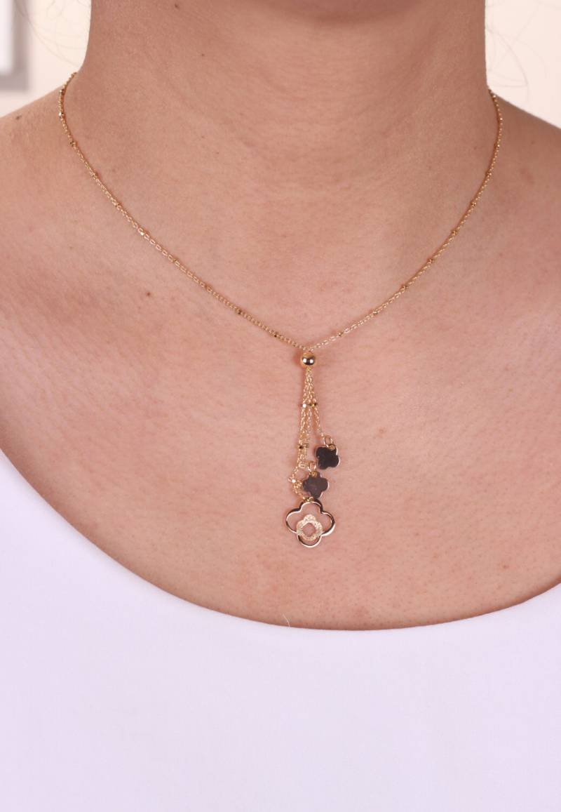 Glücksklee Halskette/Vergoldetes Sterling Silber von studiomirage