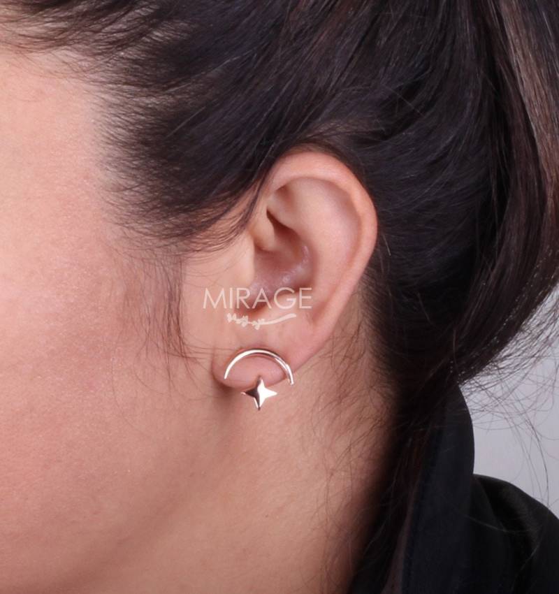 Halbmond Und Nordstern Ear Jackets/14K Gold Halbmond Und Nordstern Ear Jackets/14K Gold von studiomirage