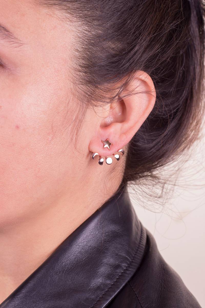 Mondphasen Und Stern, 14K Gold, 925 Silber/Paar Mondphasen Und Stern, 14K Gold, 925 Silber/Paar von studiomirage