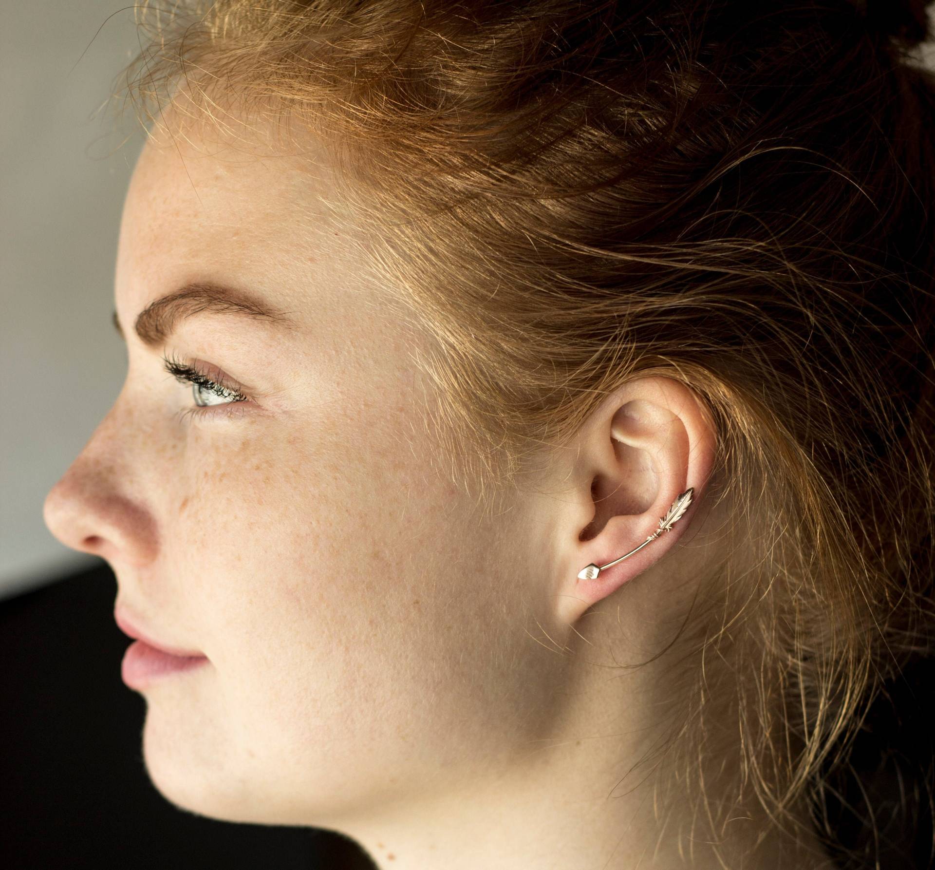 Pfeil Ohrmanschetten/Ear Cuff 14K Gold 925 Silber Paar Pfeil Ohrmanschetten/Ear Cuff 14K Gold 925 Silber Paar von studiomirage