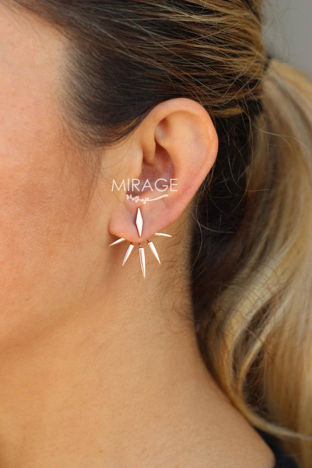 Punk Sun Ear Jackets/14K Gold Paar Punk Sun Ear Jackets/14K Gold Paar von studiomirage