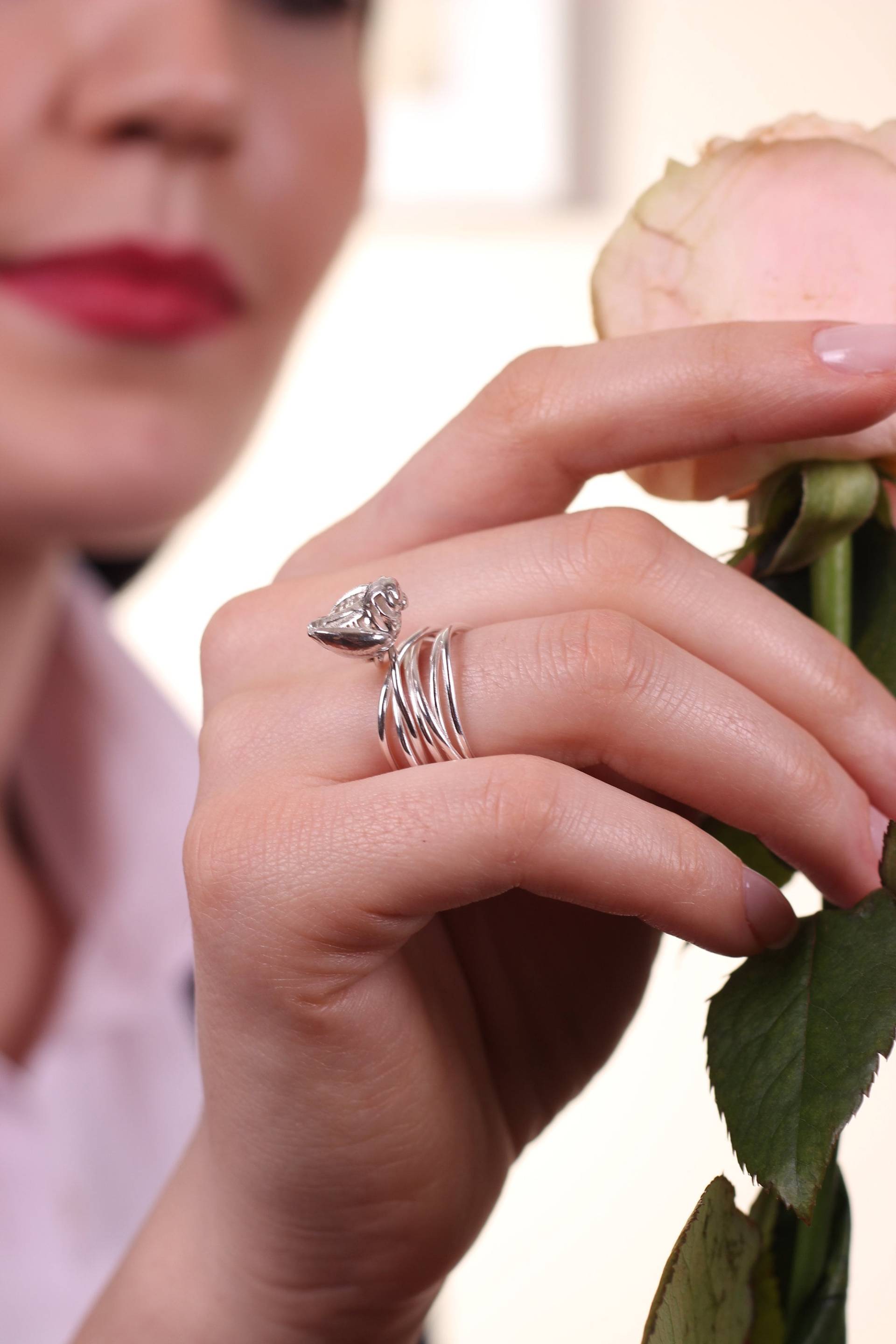 Rose Gold Plated Sterling Silber Vogel Nest Ring - Handgemachter Statement Rose Gold Plated Sterling Silber Vogel Nest Ring - Handgemachter Statement von studiomirage