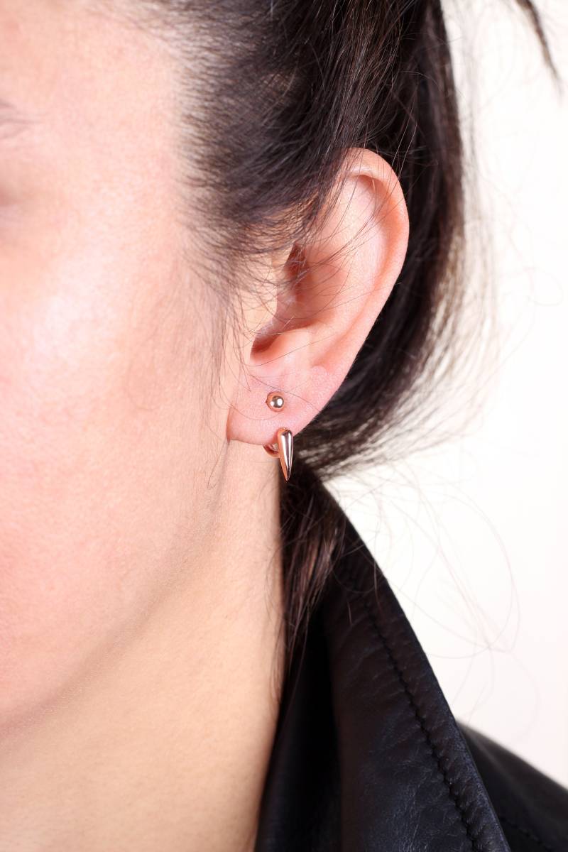 Spike Ear Jackets 14K Gold & Sterling Silber Tusk Ohrringe Spike Ear Jackets 14K Gold & Sterling Silber Tusk Ohrringe von studiomirage