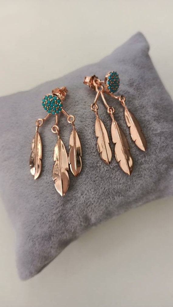 Türkisfarbener Traumfänger/Federohrringe Blumenkind Chic Boho Ohrringe Türkisfarbener Traumfänger/Federohrringe Blumenkind Chic Boho Ohrringe von studiomirage