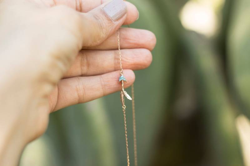 Winziger Pfeil Halskette/14K Gold 925 Silber Winziger Pfeil Halskette/14K Gold 925 Silber von studiomirage