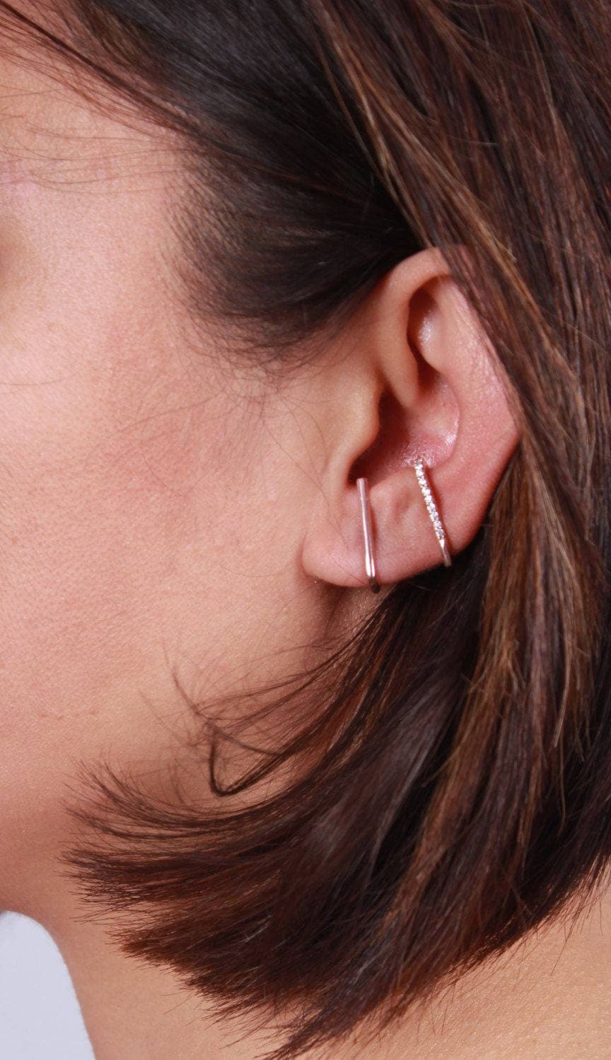 sterling Silber Hängeohrringe Set/14K Gold J Ohrringe sterling Silber Hängeohrringe Set/14K Gold J Ohrringe von studiomirage