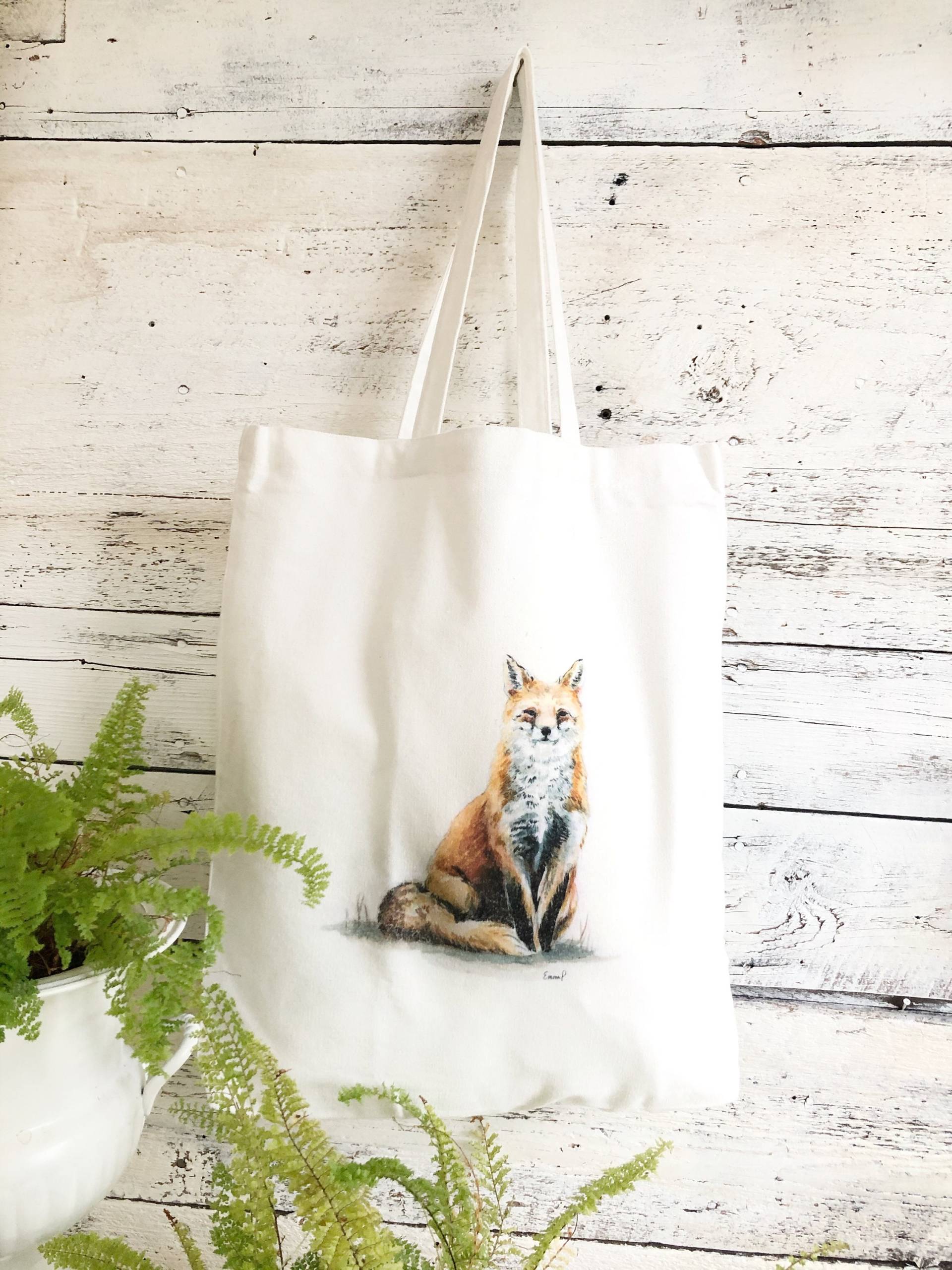 Fuchs Markttasche Mit Kunst Von Emma Pyle von studioontenth