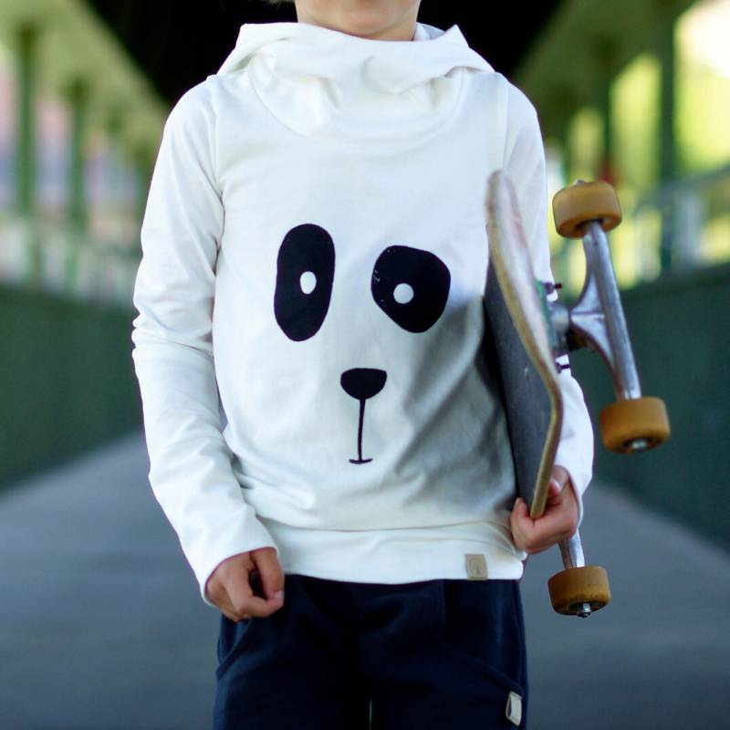 Hoodie "Panda" Weiß | Wunschbrunnen von studiowunschbrunnen