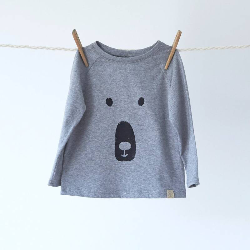 Longsleeve "Grizzly" Grau Meliert | Wunschbrunnen Longsleeve "Grizzly" Grau Meliert | Wunschbrunnen von studiowunschbrunnen