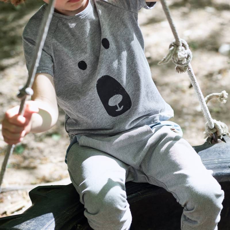 Shirt "Grizzly" Grau Meliert | Wunschbrunnen von studiowunschbrunnen