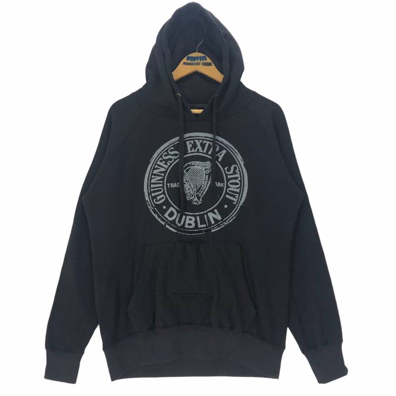 Guinness Ausland Extra Stout Bier Hoodie Sweatshirt Irish Beer Big Logo Pullover Spell Out Größe S von stuffofnatureandarts