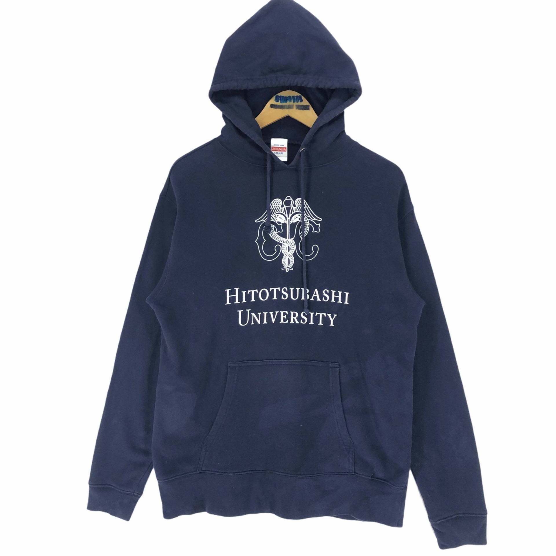 Hitotsubashi University Tokyo Hoodie Pullover Sweatshirt Big Logo Streetwear Größe L von stuffofnatureandarts