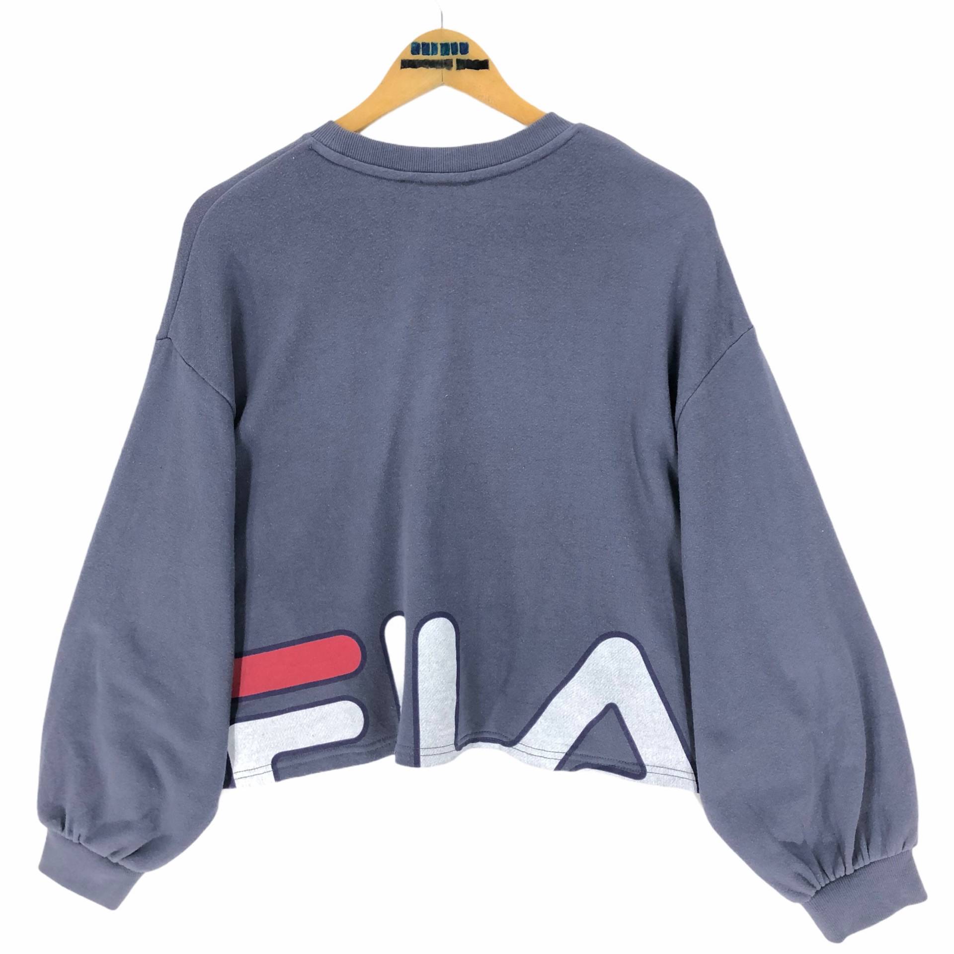 Vintage Fila Italia Crewneck Cropped Sweatshirt Pullover Big Logo Oversized Free Size von stuffofnatureandarts