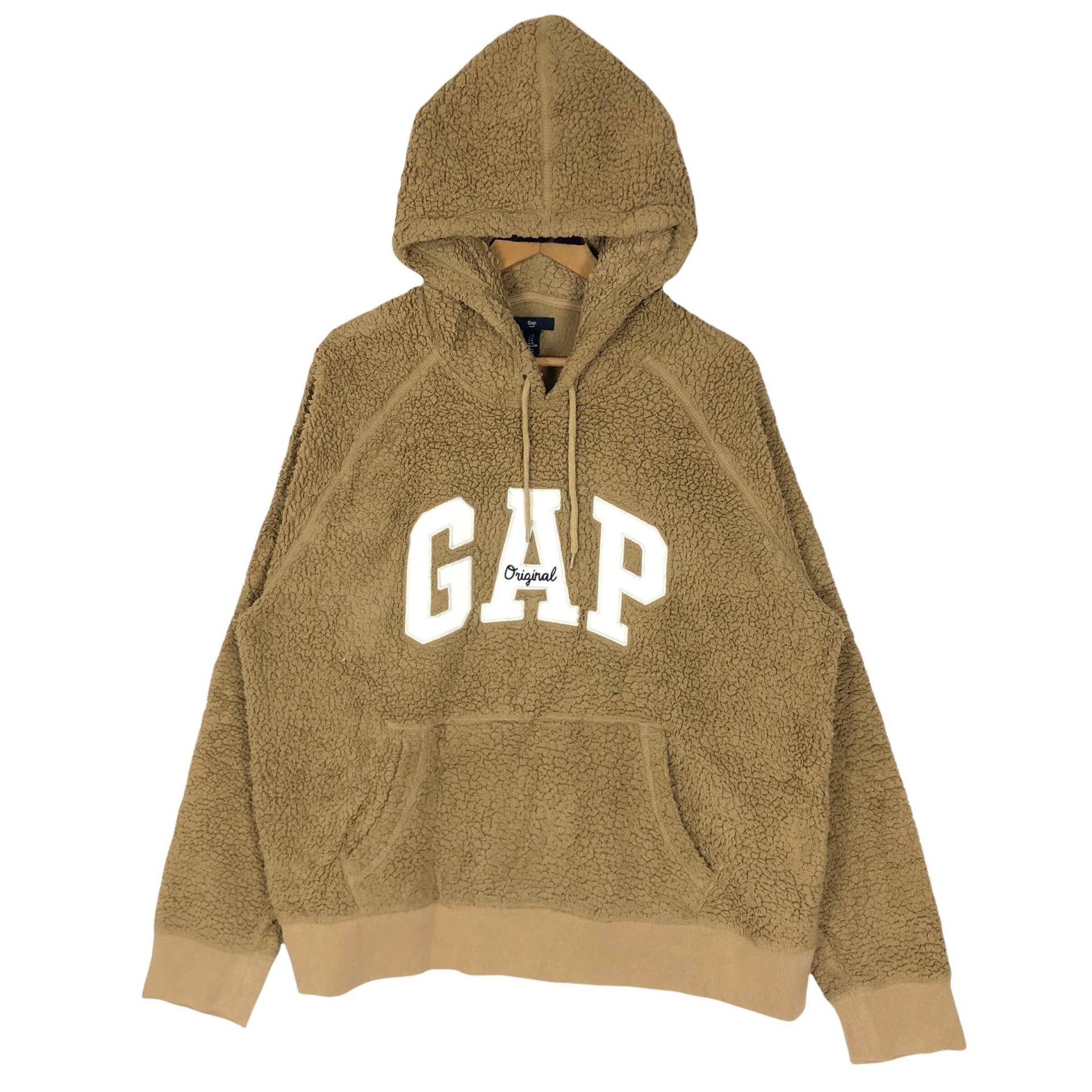 Vintage Gap Fleece Hoodie Pullover Big Logo Sweatshirt Stickerei Spell Out Streetwear Oversized Size Xl von stuffofnatureandarts