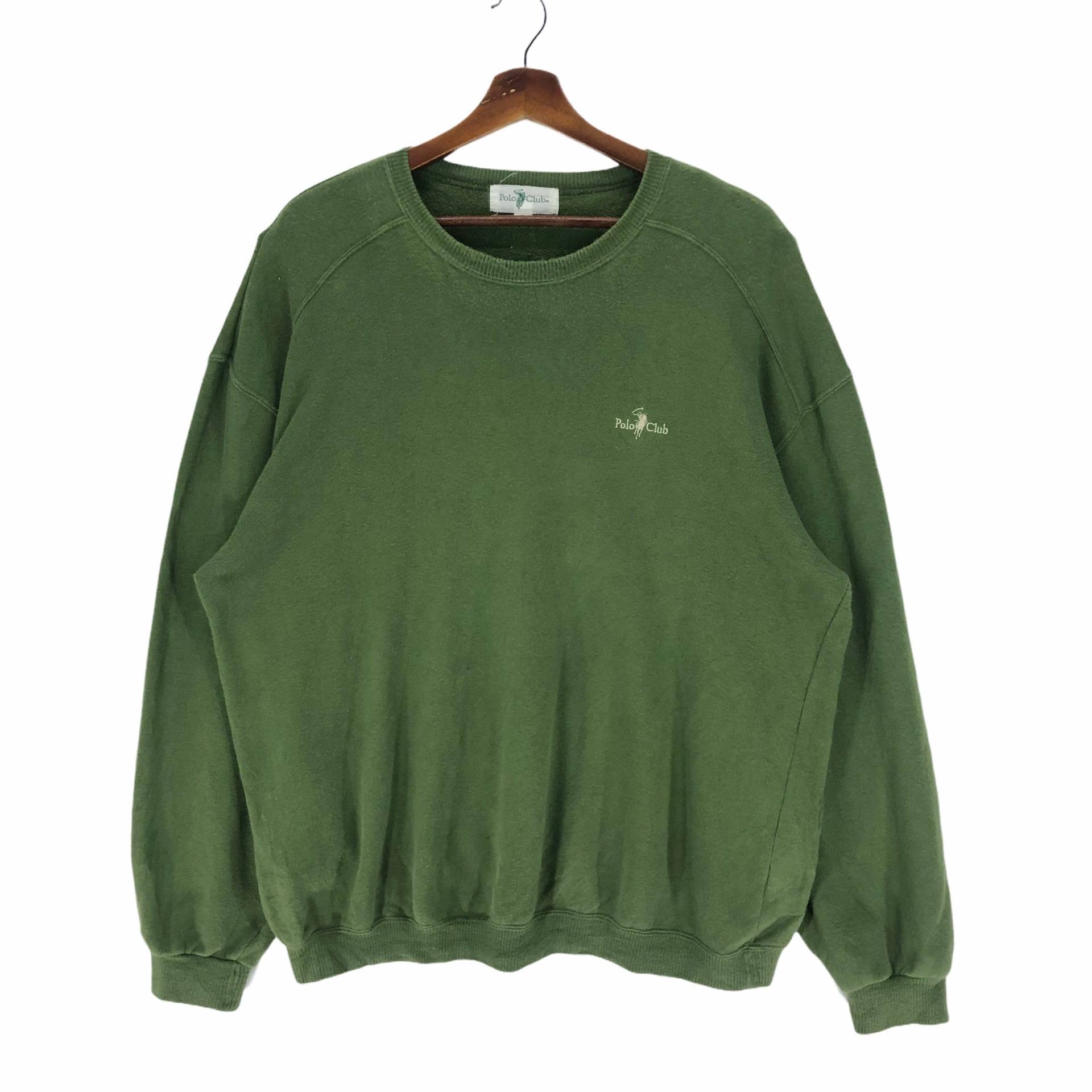 Vintage Polo Club Crewneck Pullover Sweatshirt Oversized Stickerei Größe Xl von stuffofnatureandarts