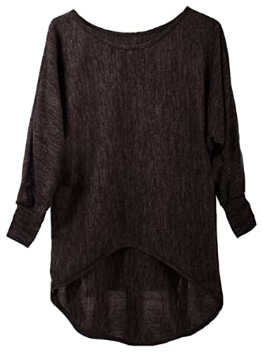 styl Pullover/T-Shirt Oversize (Made In Italy) - Damen Loose Fit (Oversize) (40-42, schwarz) von styl
