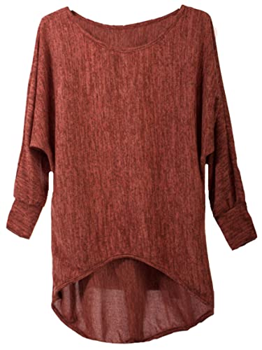 styl Pullover/T-Shirt Oversize (Made In Italy) - Damen Loose Fit (Oversize) (44-46, Safran) von styl