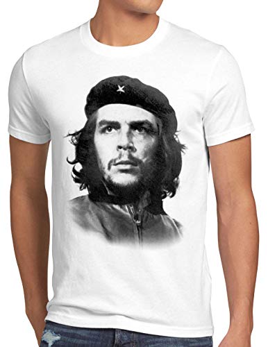 style3 Cuba Liberta Herren T-Shirt Kuba revolutionär Revolution, Größe:L, Farbe:Weiß von style3