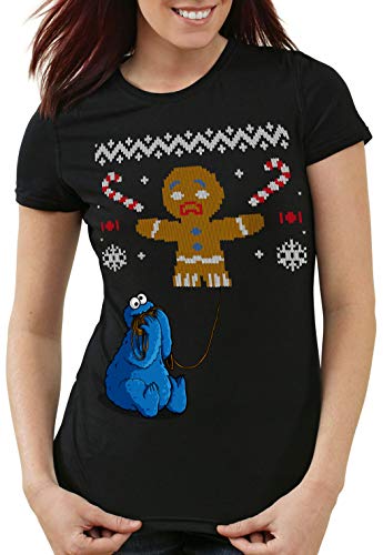 style3 16-Bit Ugly Sweater Damen T-Shirt x-Mas Pulli Weihnachtsbaum, Größe:XL von style3