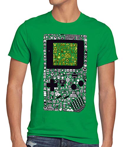 style3 8-Bit Game T-Shirt Herren Pixel Boy, Größe:L, Farbe:Grün von style3