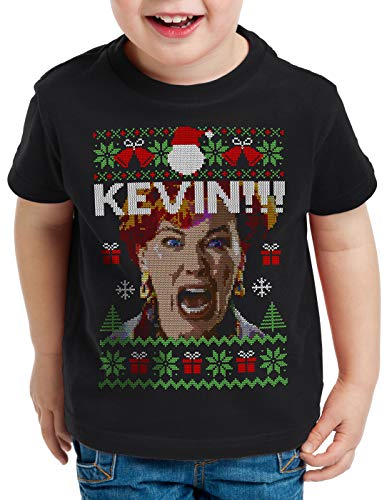 style3 Allein zu Haus T-Shirt für Kinder Kevin Xmas Weihnachten Weihnachtspullover Pulli Ugly Sweater Strick, Größe:128 von style3