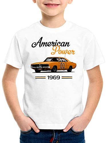 style3 American Power T-Shirt für Kinder Charger General lee Muscle car, Größe:104 von style3