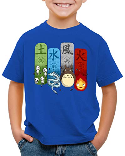 style3 Anime Cosplay Family T-Shirt für Kinder Anime Cosplay Mononoke Schloss Chihiro Film, Farbe:Blau, Größe:116 von style3